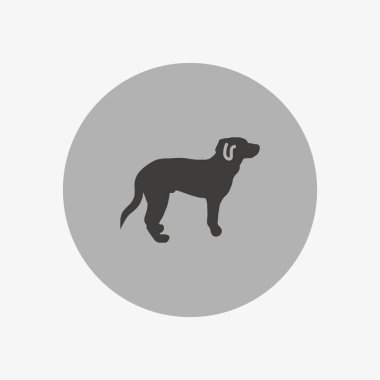 köpek ağı simgesi, vektör illüstrasyonu 