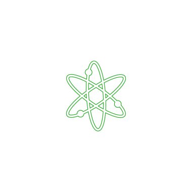 Moleküler bileşik düz simgesi, vektör, illüstrasyon