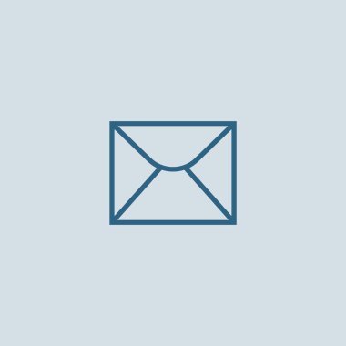 mektup zarfının minimalist vektör simgesi