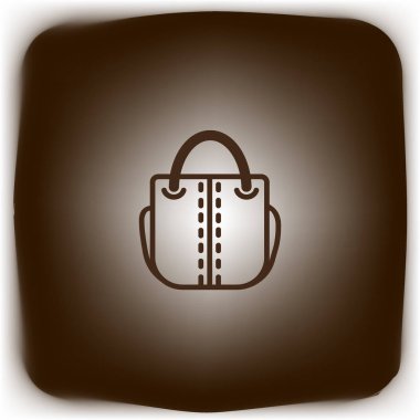 kadın el çantası düz simgesi 