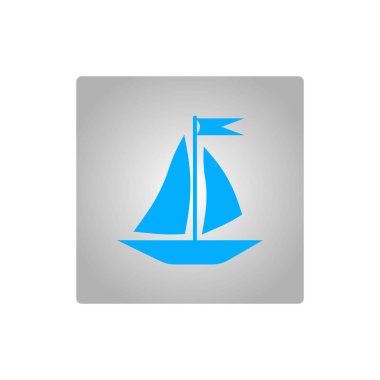 dolar işareti ile tekne yelken, vektör çizim 