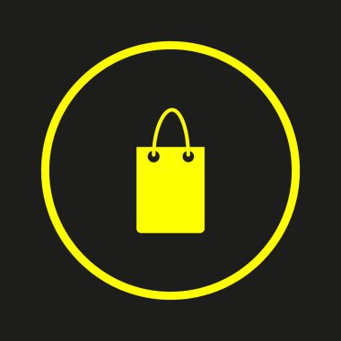 minimalist vektör simgesi alışveriş çantası