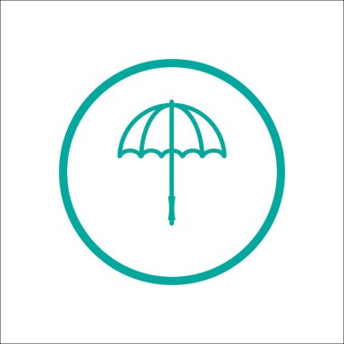 şemsiye ağ simgesi, vektör illüstrasyonu 