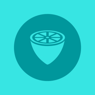 minimalist vektör simge dilimlenmiş limon