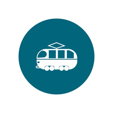 minimalist klasik tramvay vektör simgesi