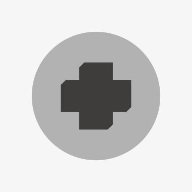 Tıbbi düz simgesi, vektör, illüstrasyon çapraz 