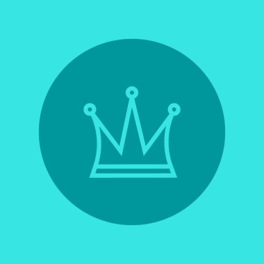 taç düz simgesi, vektör, illüstrasyon