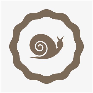 Şirin renkli salyangoz logo şablonu