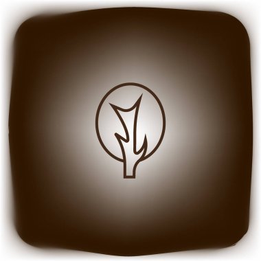 ağaç düz simgesi, vektör, illüstrasyon