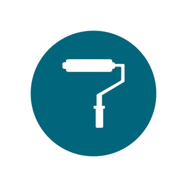 boya silindiri düz simgesi, vektör, illüstrasyon