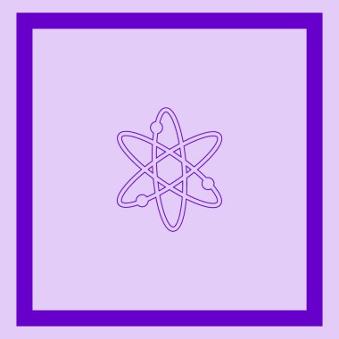 Moleküler bileşik düz simgesi, vektör, illüstrasyon