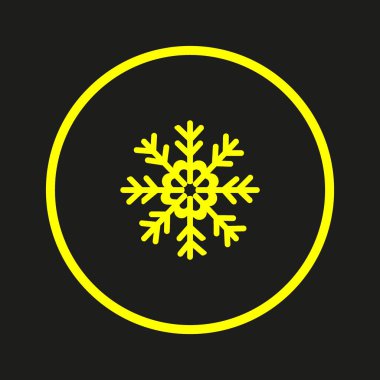 kar tanesi web simgesi, vektör çizim 