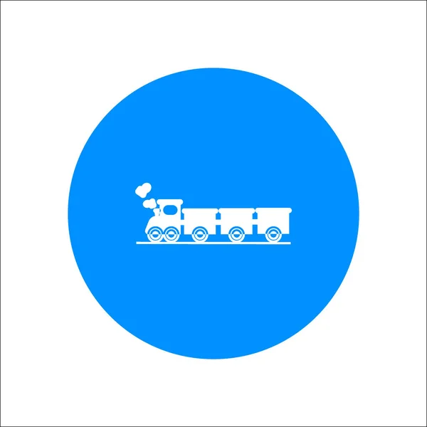 Icon Locomotive Railroad Track Train Vector Illustration — Stock Vector