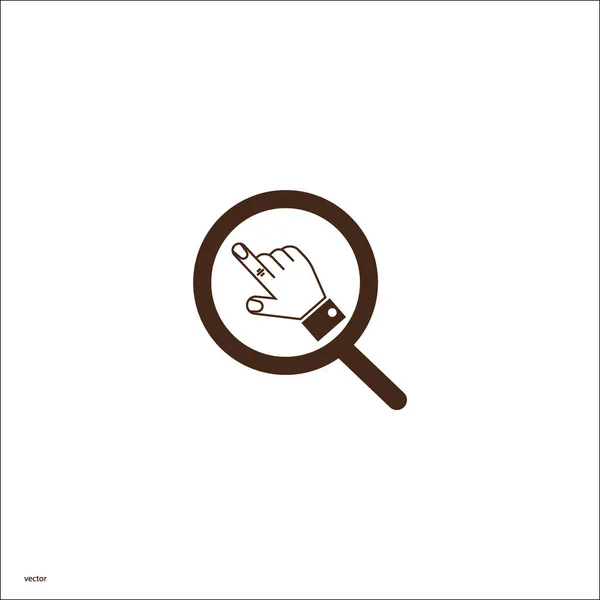 Hand Flat Icon Vector Illustration — Stock Vector