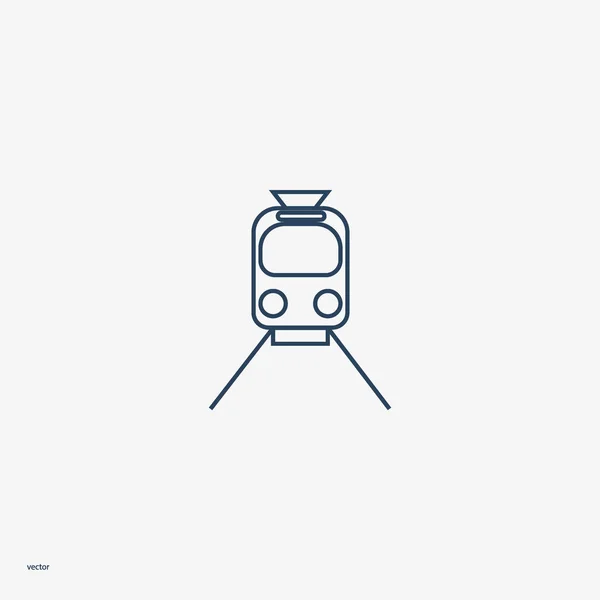 Icono Locomotora Vía Férrea Ilustración Vector Tren — Archivo Imágenes Vectoriales