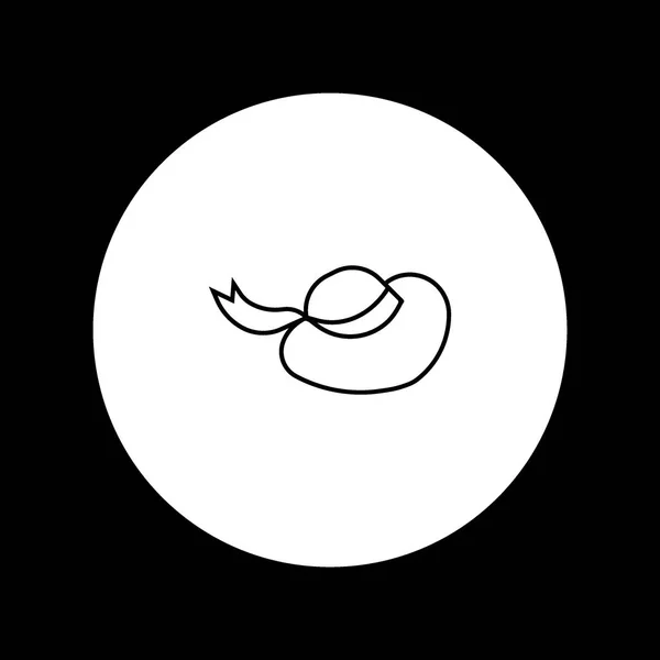 Icône Vectorielle Minimaliste Chapeau Avec Ruban — Image vectorielle