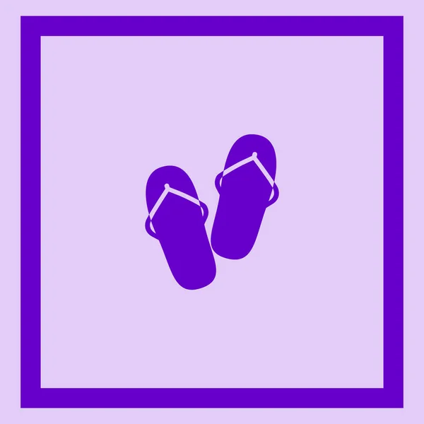 Icono Minimalista Chanclas Ilustración Vectorial — Archivo Imágenes Vectoriales