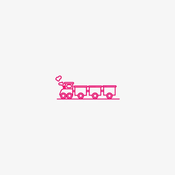 Icono Locomotora Vía Férrea Ilustración Vector Tren — Vector de stock