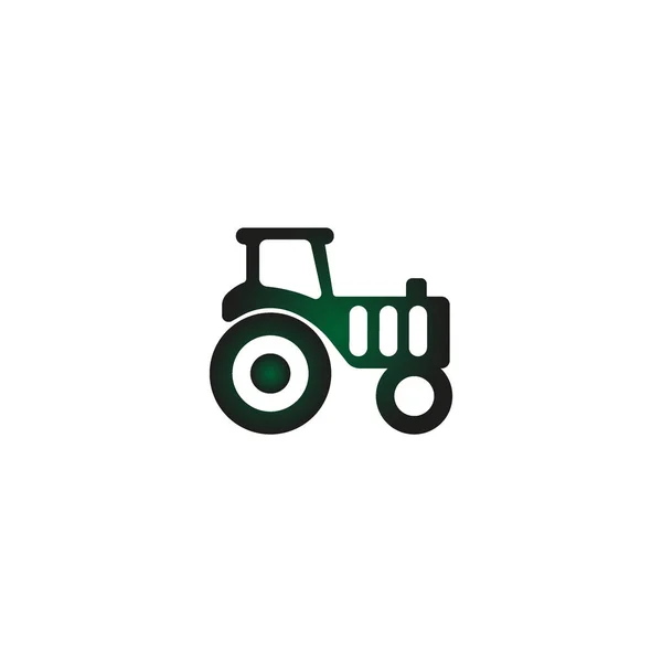 Tractor Platte Pictogram Vector Illustratie — Stockvector