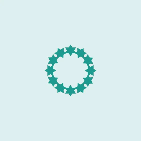 星の円のアイコン ベクトル イラスト — ストックベクタ