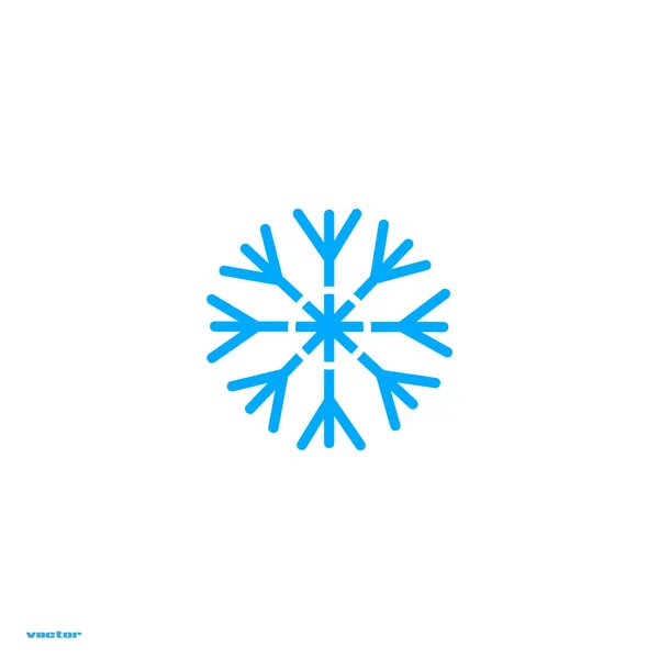 Ilustración Minimalista Copo Nieve Icono Vector — Vector de stock