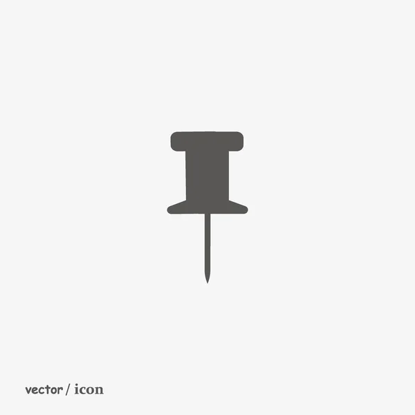 Papier Befestigen Stift Flaches Symbol Vektor Illustration — Stockvektor