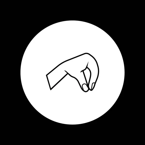 Hand Flaches Symbol Vektorabbildung — Stockvektor