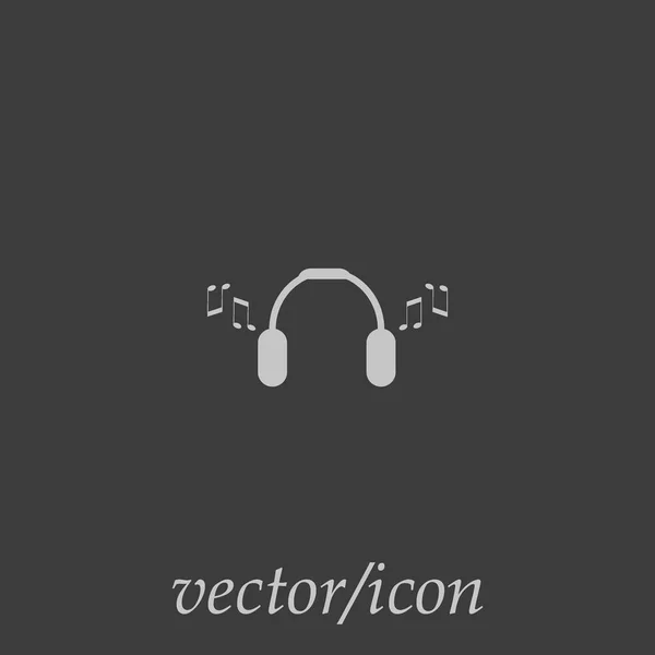 Плоский Значок Навушників Вектор Ілюстрація — стоковий вектор