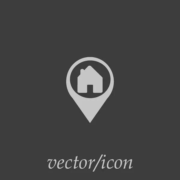 Haus Flache Ikone Vektorillustration — Stockvektor