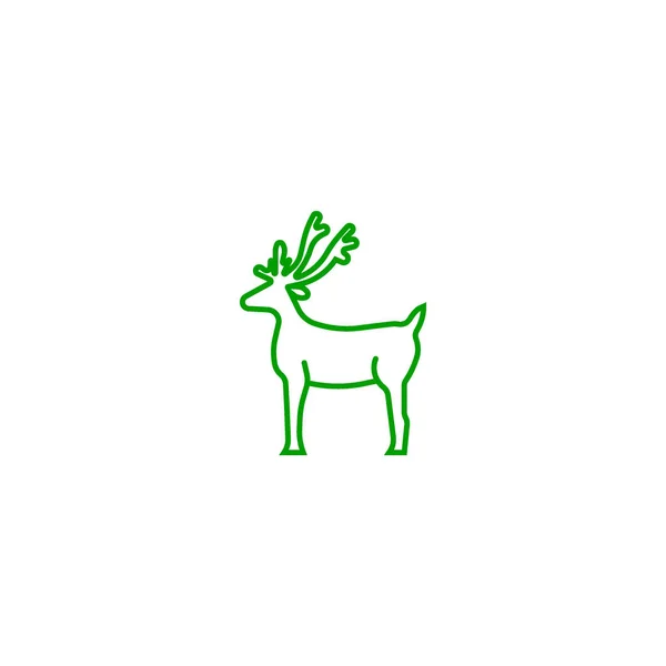 Різдвяний Олень Шаблон Логотипу — стоковий вектор