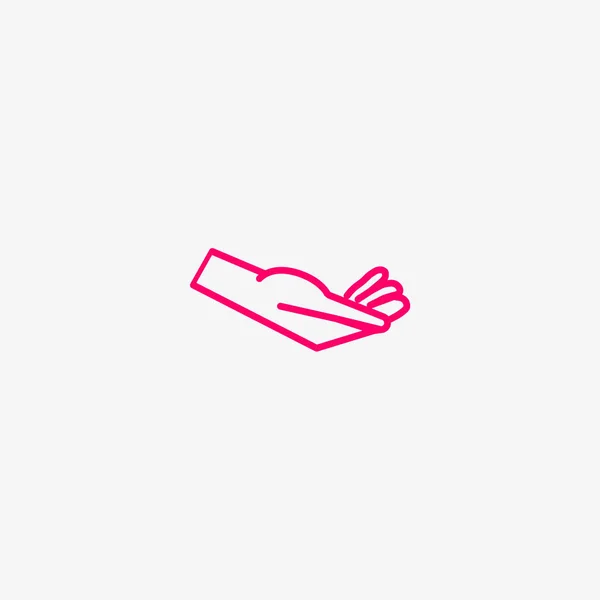 Hand Plat Stijlicoon Vectorillustratie — Stockvector