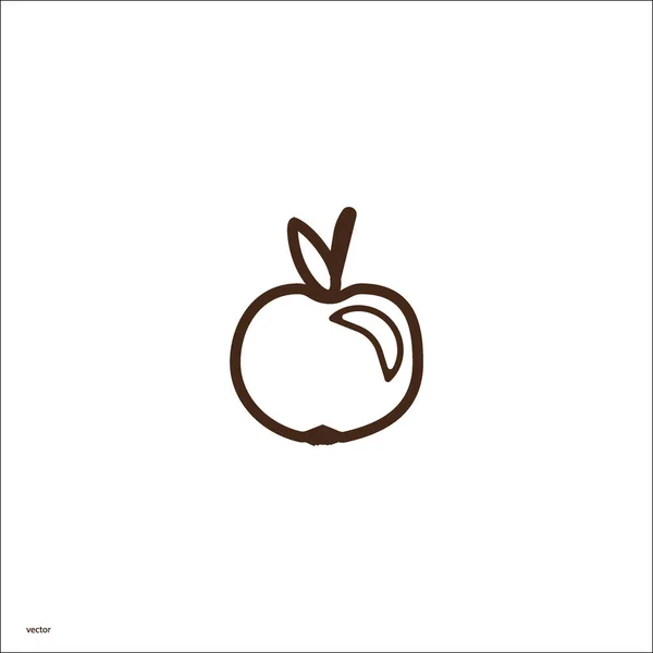 カラフルなおいしいリンゴのベクトル図 — ストックベクタ