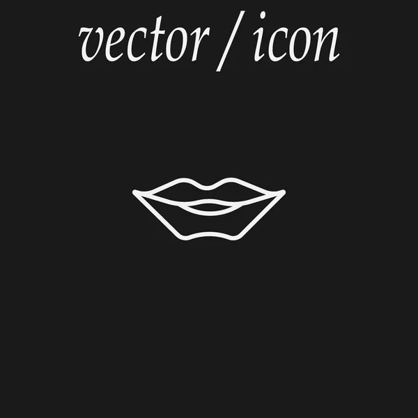 Labios Icono Plano Vector Ilustración — Archivo Imágenes Vectoriales