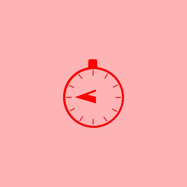 Kronometre Web Simgesi Minimalist Vektör Çizim — Stok Vektör