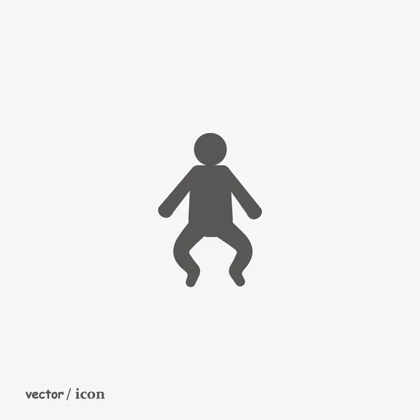Иконка Плоского Ребенка Вектор Иллюстрация Концепция Рождения — стоковый вектор