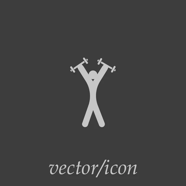 Gewichtheben Flaches Symbol Vektorillustration — Stockvektor