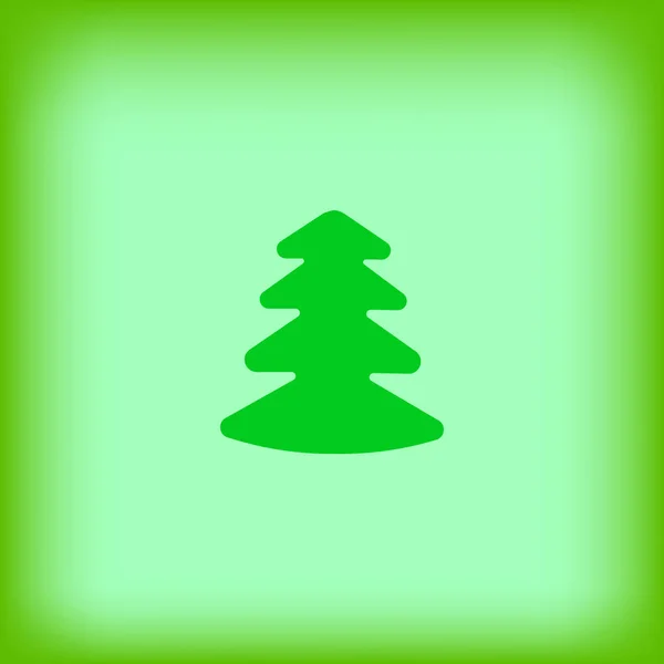 Fir Tree Επίπεδη Εικονίδιο Εικονογράφηση Διάνυσμα — Διανυσματικό Αρχείο