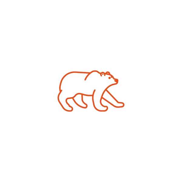 Μινιμαλιστική Διανυσματική Εικόνα Της Πολική Αρκούδα — Διανυσματικό Αρχείο