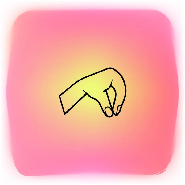 Giving Hand Gesture Flat Style Icon Vector Illustration — Stock Vector
