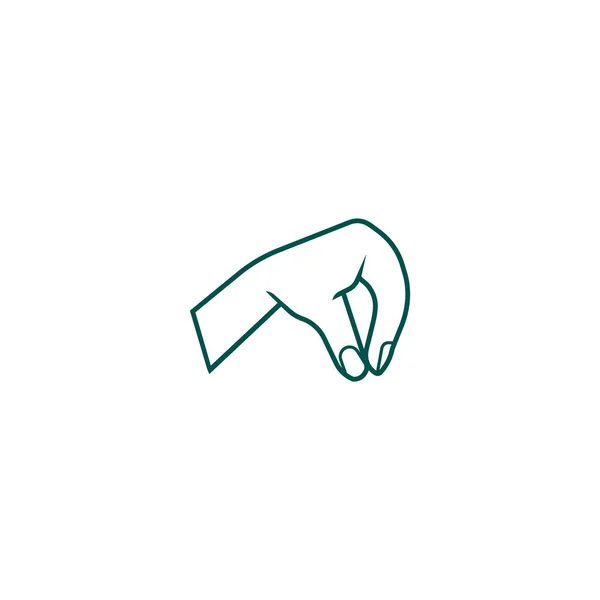 Minimalistic Icon Human Hand Holding Something Vector Illustration — Stock Vector