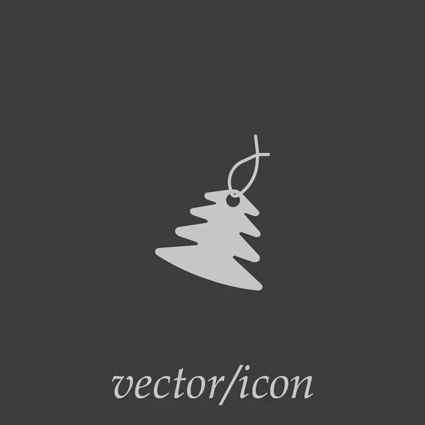 Abeto Navidad Icono Plano Vector Ilustración — Archivo Imágenes Vectoriales
