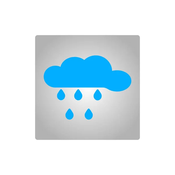 Rain Cloud Flat Icon Vector Illustration — Stock Vector