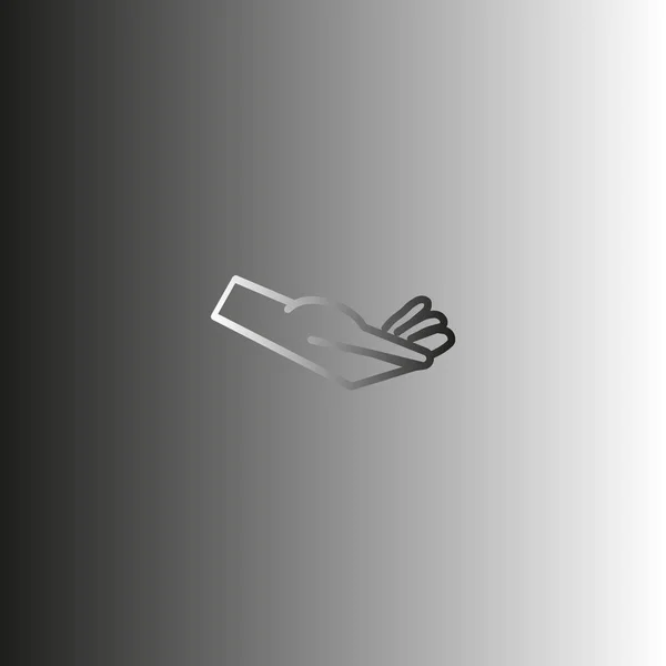 Hand Flat Style Icon Vector Illustration — Stock Vector