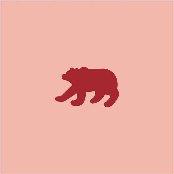 北极熊的简约矢量图标 — 图库矢量图片