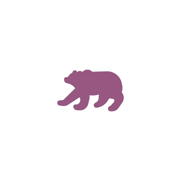 シロクマのミニマルなベクトルのアイコン — ストックベクタ
