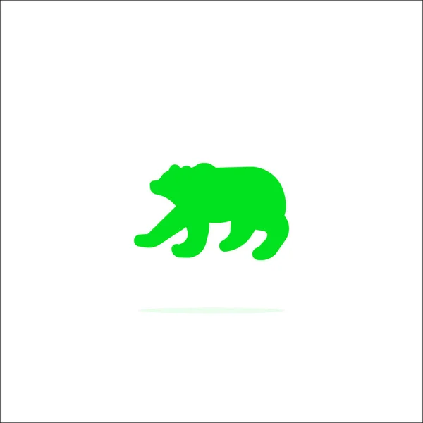 Minimalistic Vector Icon Polar Bear — Stock Vector