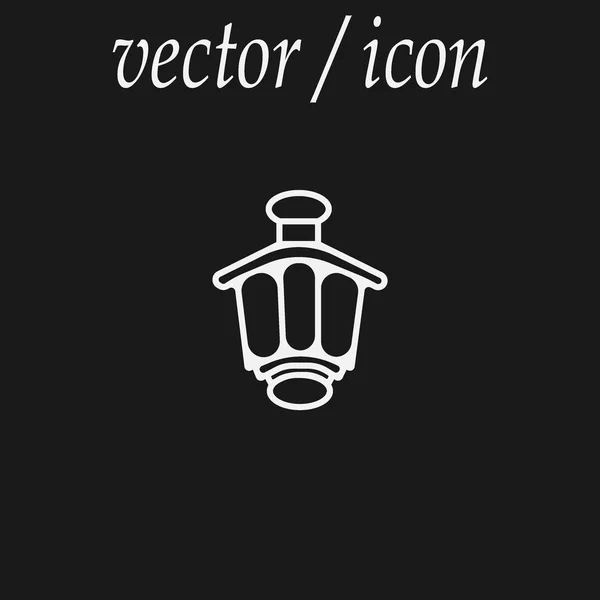 Linterna Plana Icono Vector Ilustración — Vector de stock