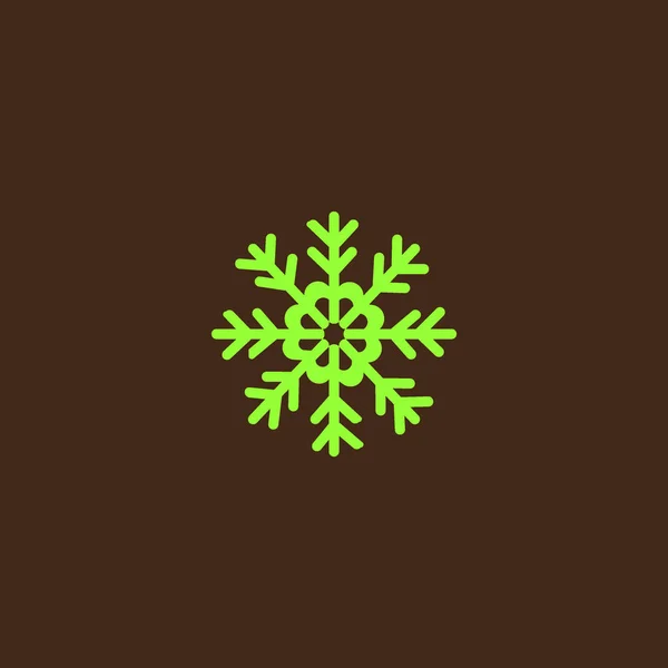 Minimalistische Darstellung Der Schneeflocke Vektorsymbol — Stockvektor