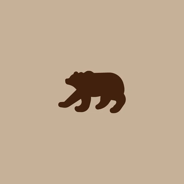 Icono Vectorial Minimalista Oso Polar — Vector de stock