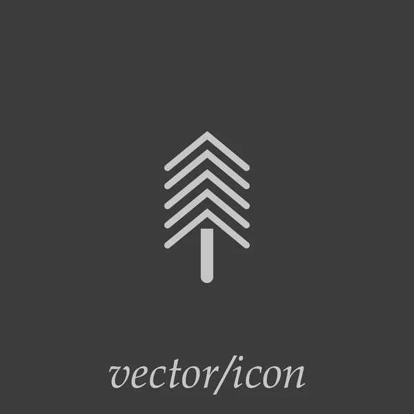 Tanne Flaches Symbol Vektorillustration — Stockvektor